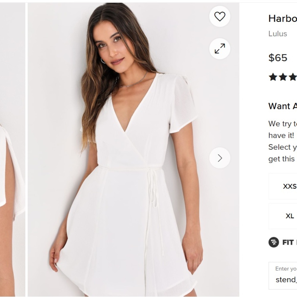 New With Tags Lulus Flutter Sleeve Dress